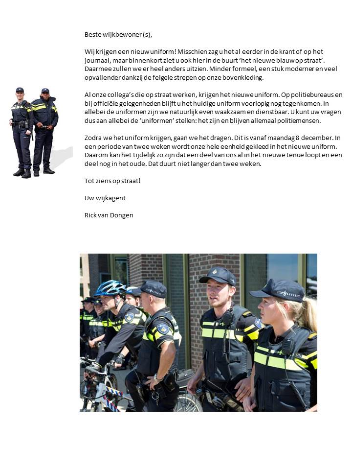 Nieuw uniform politie Haarlem