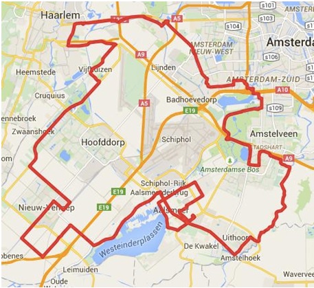 Ride for the Roses deels door Haarlem