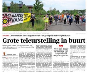 Grote teleurstelling in de buurt.
