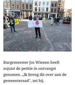 Petitie in ontvangst