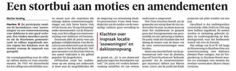 Stortbui aan moties
