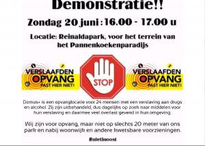 Demonstratie zondag  20 juni 2021 aanvang 16.00 – 17.00 uur Reinaldapark