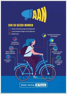 Zet je fietsverlichting aan.