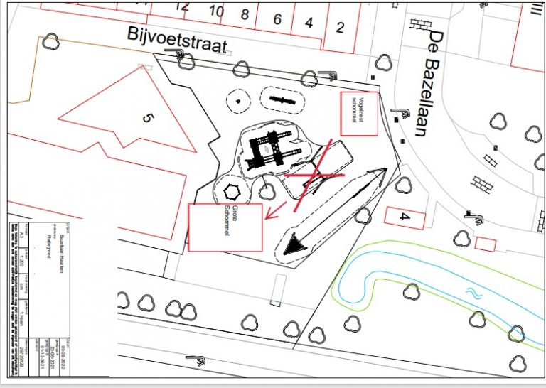 Plattegrond voor speeltoestellen