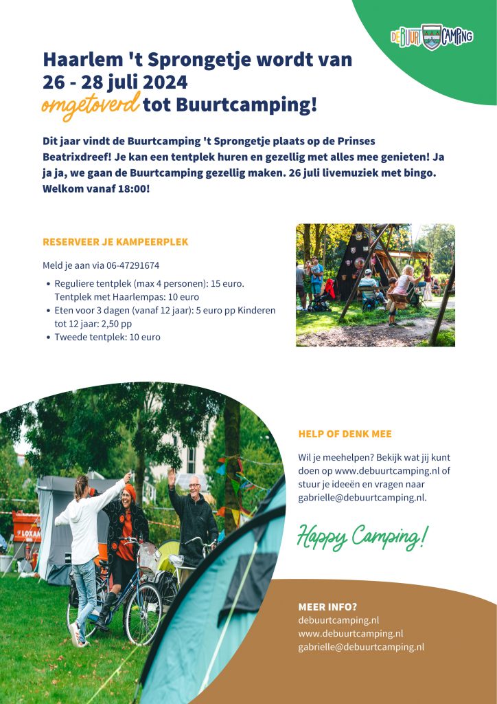 BUURTCAMPING 26/28 juli 2024